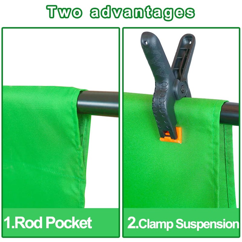 GFCC Green Screen Backdrop - 8FTX10FT Polyester Photo Backdrop for Photoshoot Greenscreen Background for Photography Video Recording Photo Background - Image 3